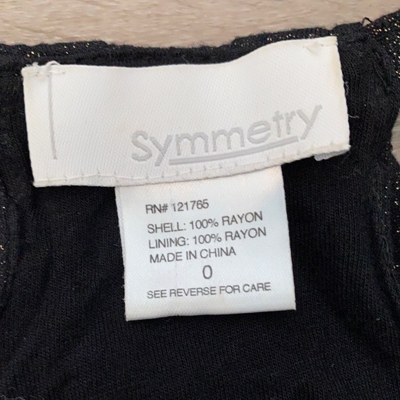 ❤️ Symmetry Black Gold Shimmer Dress. NWOT - Picture 3 of 8